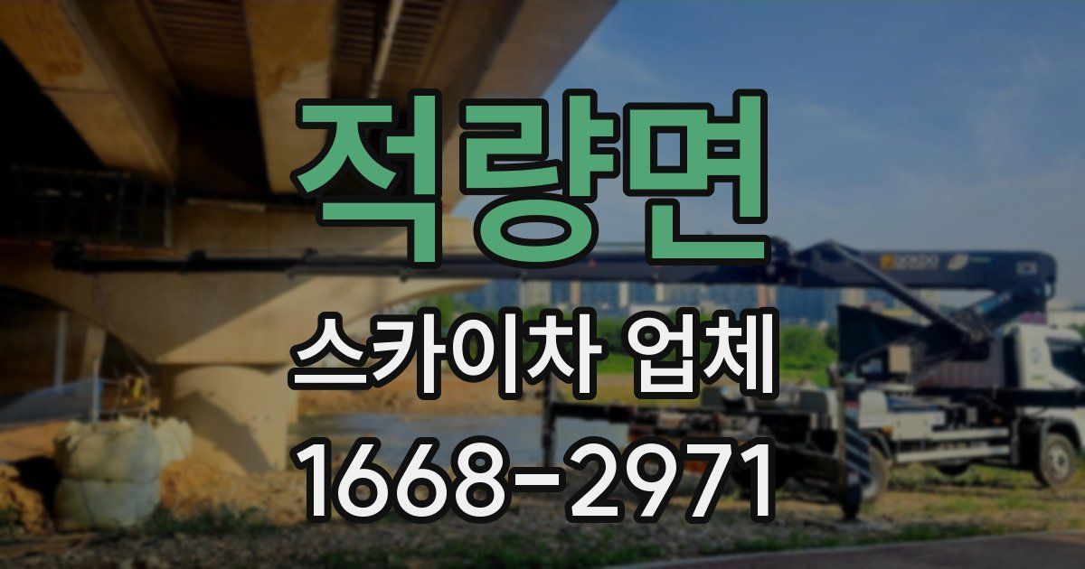 적량면 스카이차 업체