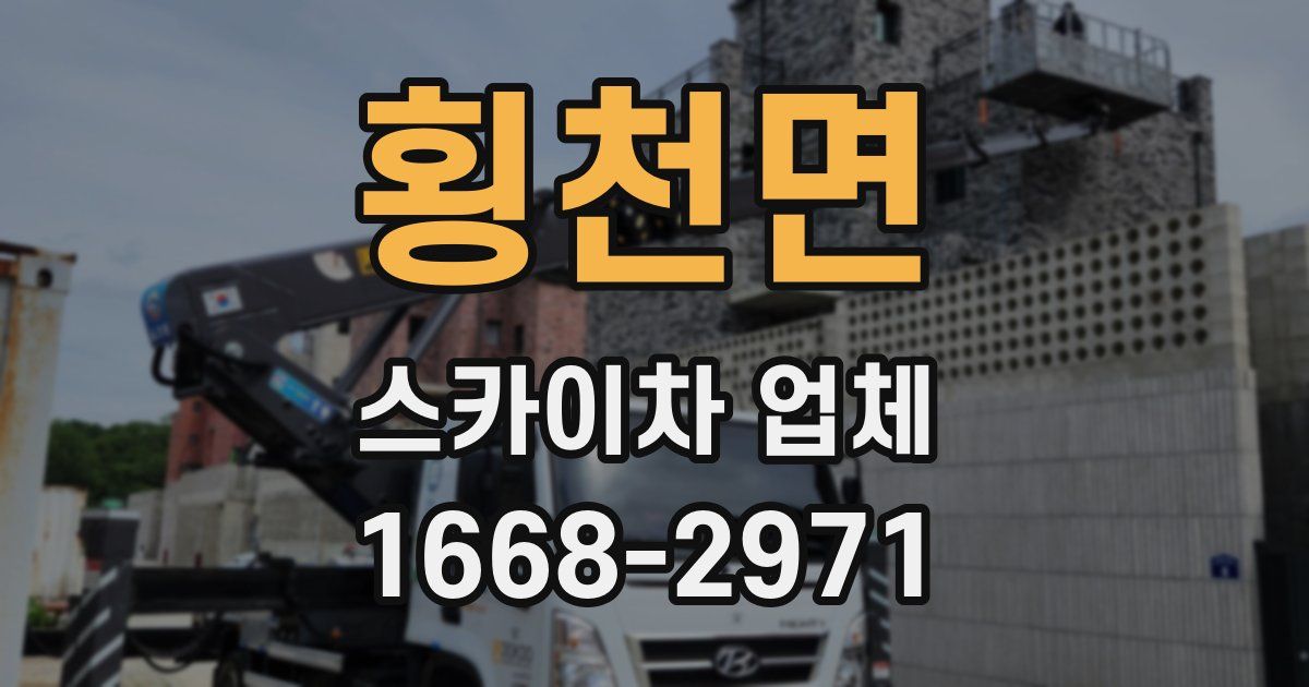 횡천면 스카이차 업체