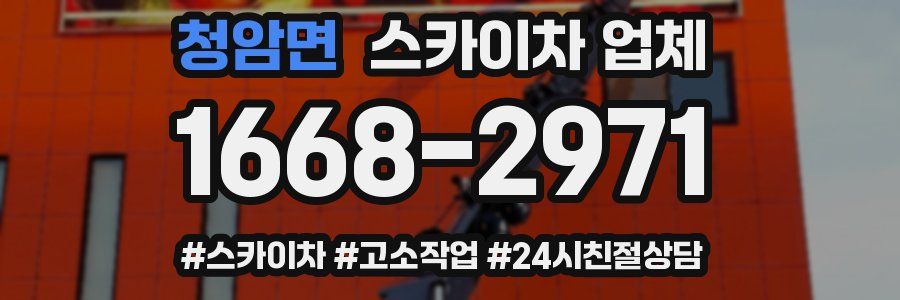 청암면 스카이차 업체