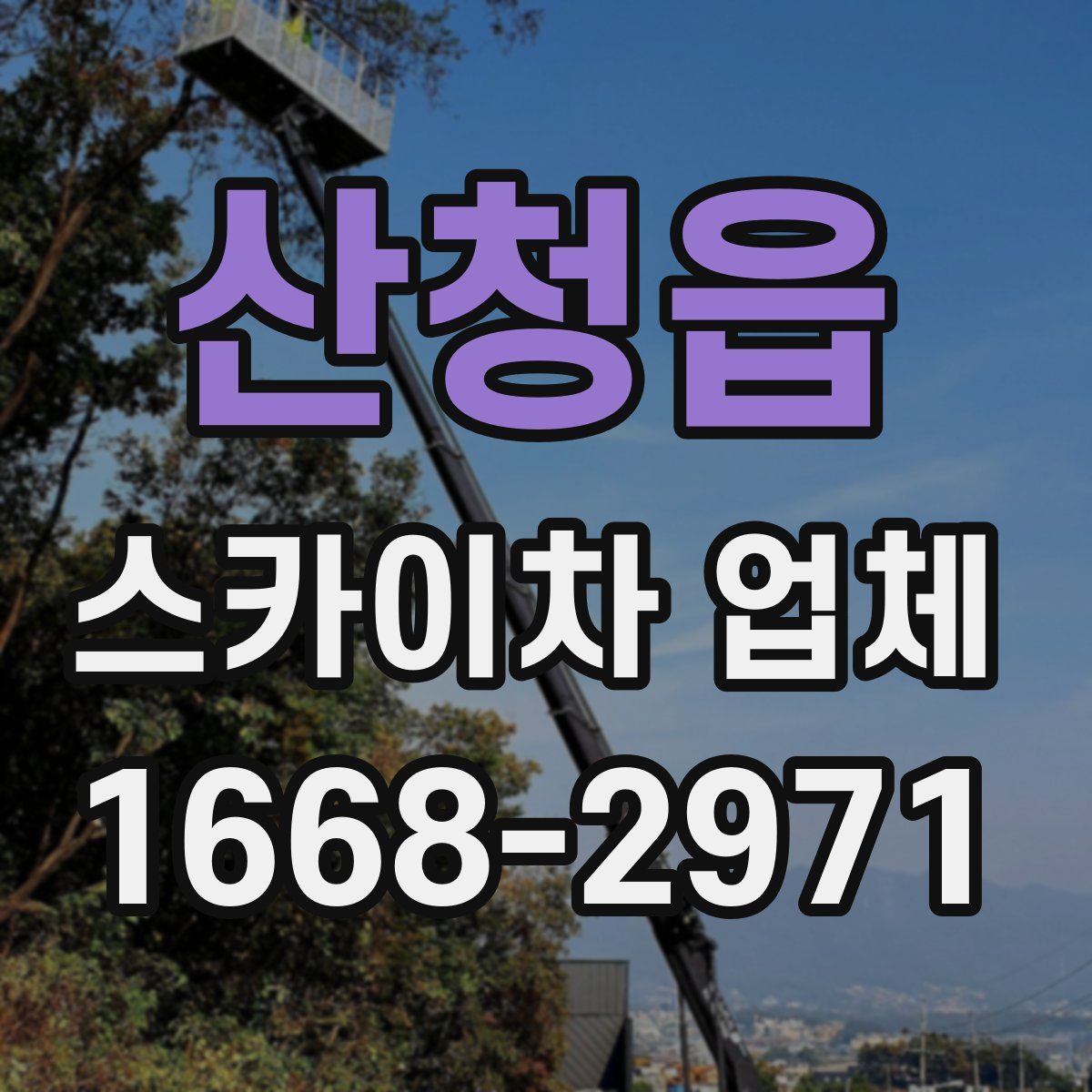산청읍 스카이차 업체