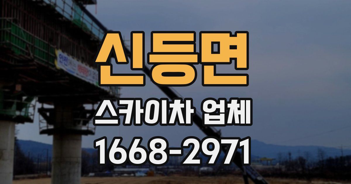 신등면 스카이차 업체