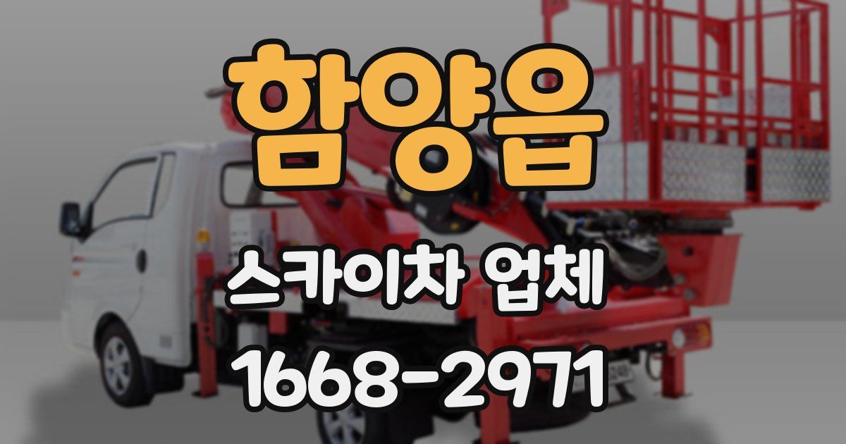 함양읍 스카이차 업체