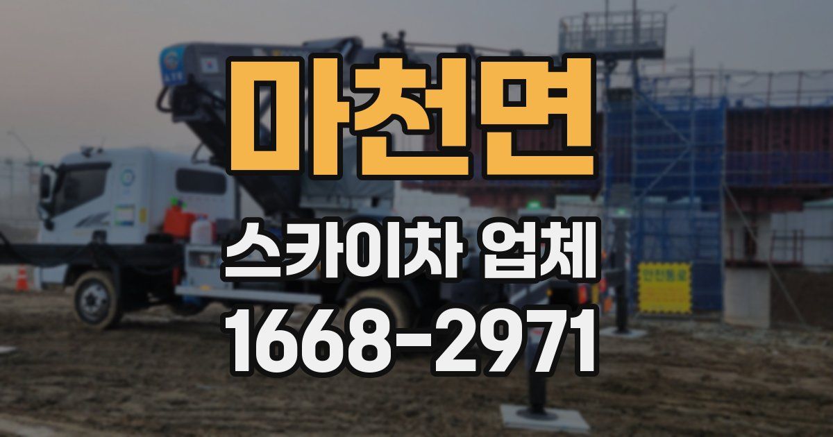 마천면 스카이차 업체