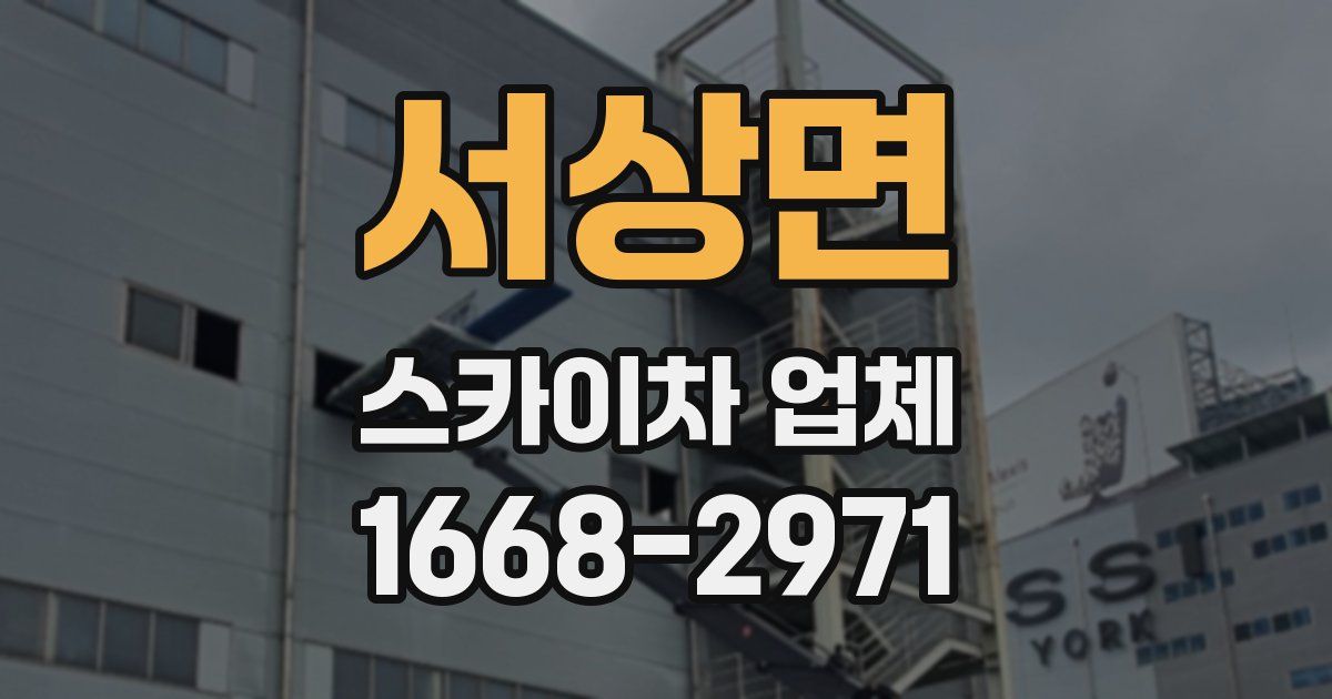 서상면 스카이차 업체