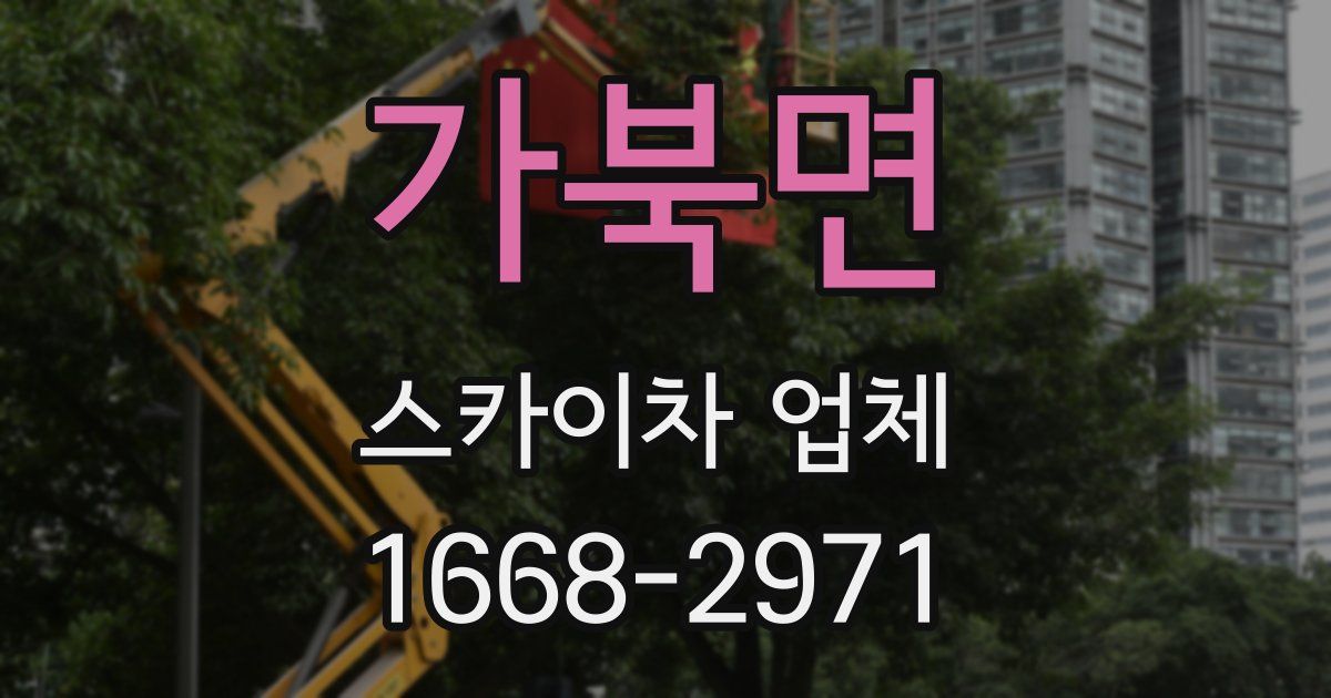 가북면 스카이차 업체