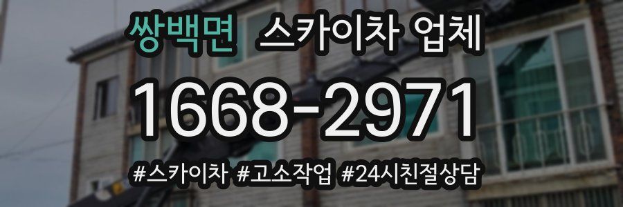 쌍백면 스카이차 업체