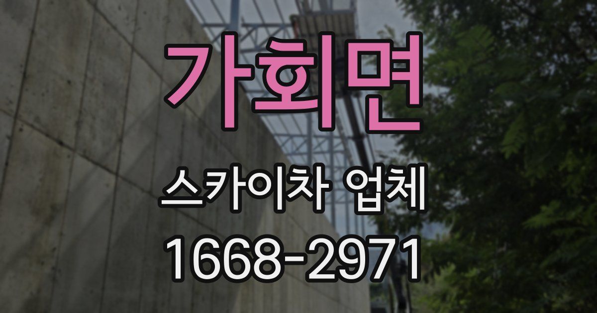 가회면 스카이차 업체