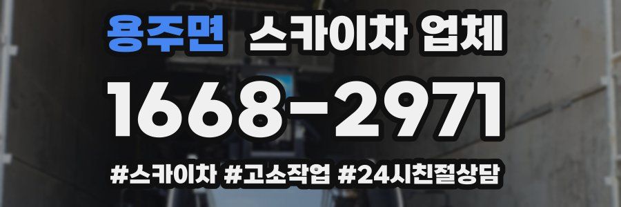 용주면 스카이차 업체