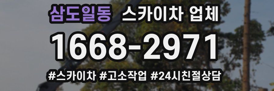 삼도일동 스카이차 업체