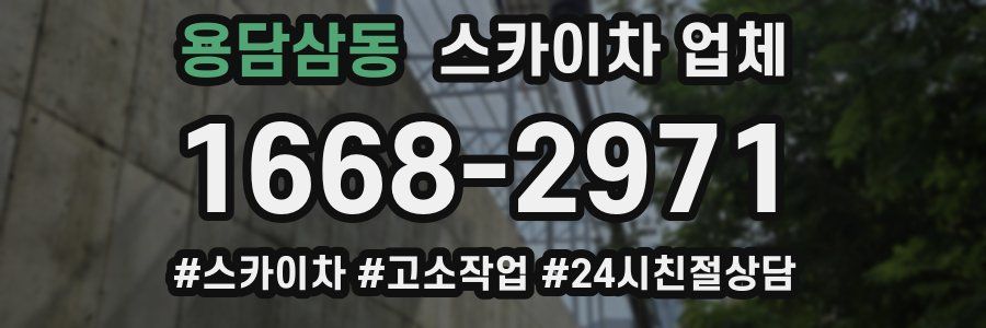 용담삼동 스카이차 업체