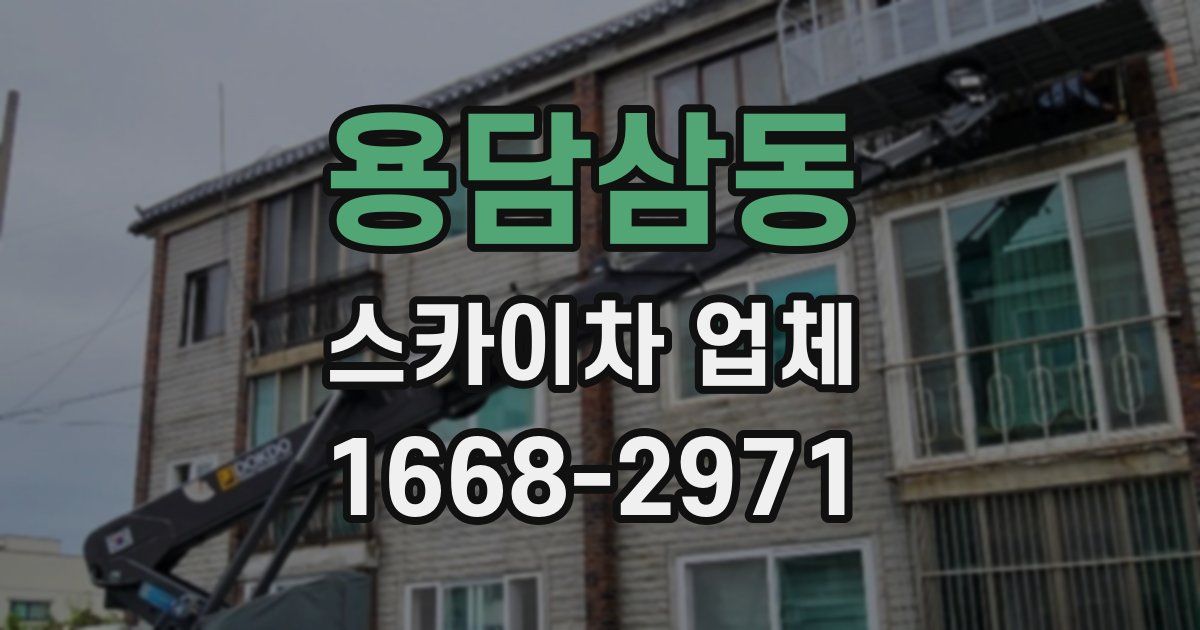 용담삼동 스카이차 업체