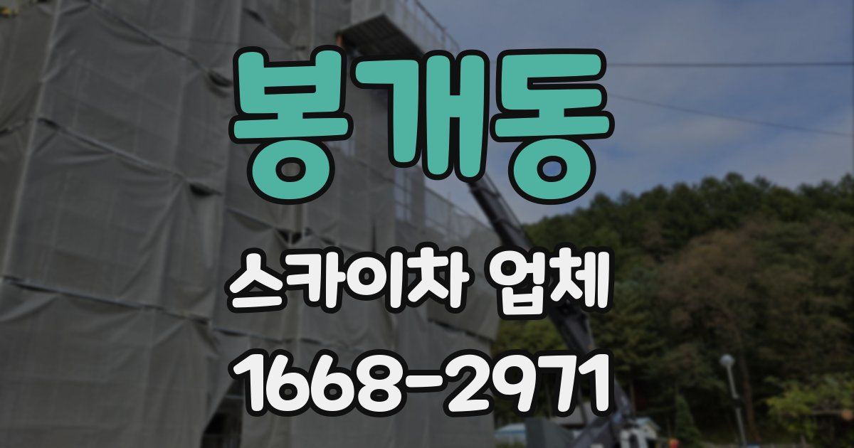 봉개동 스카이차 업체
