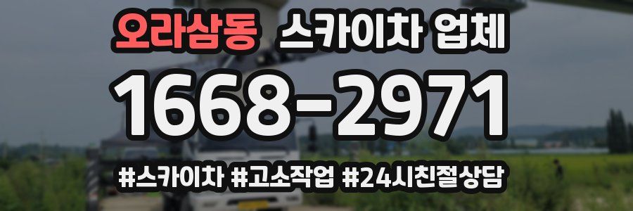 오라삼동 스카이차 업체
