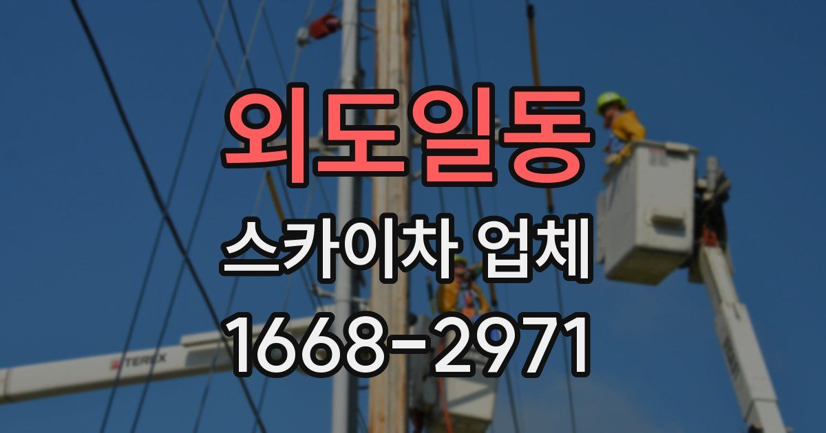 외도일동 스카이차 업체