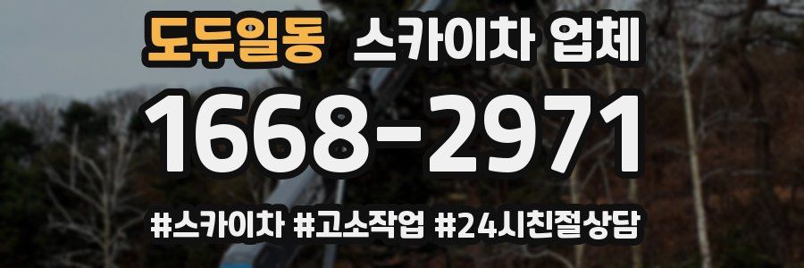 도두일동 스카이차 업체