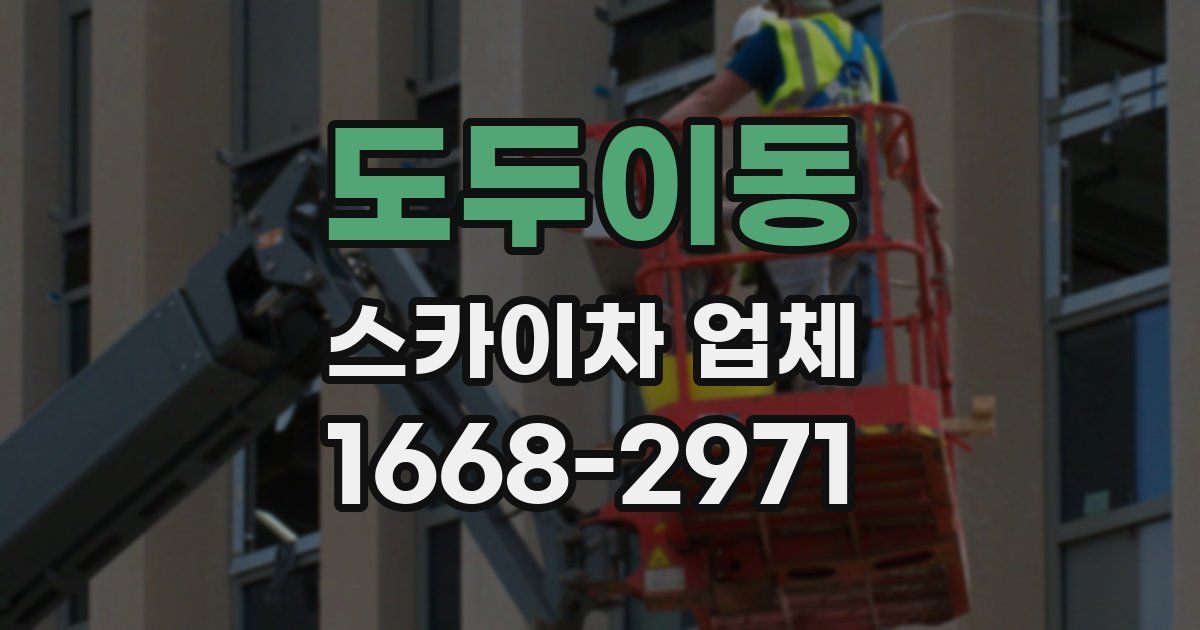 도두이동 스카이차 업체
