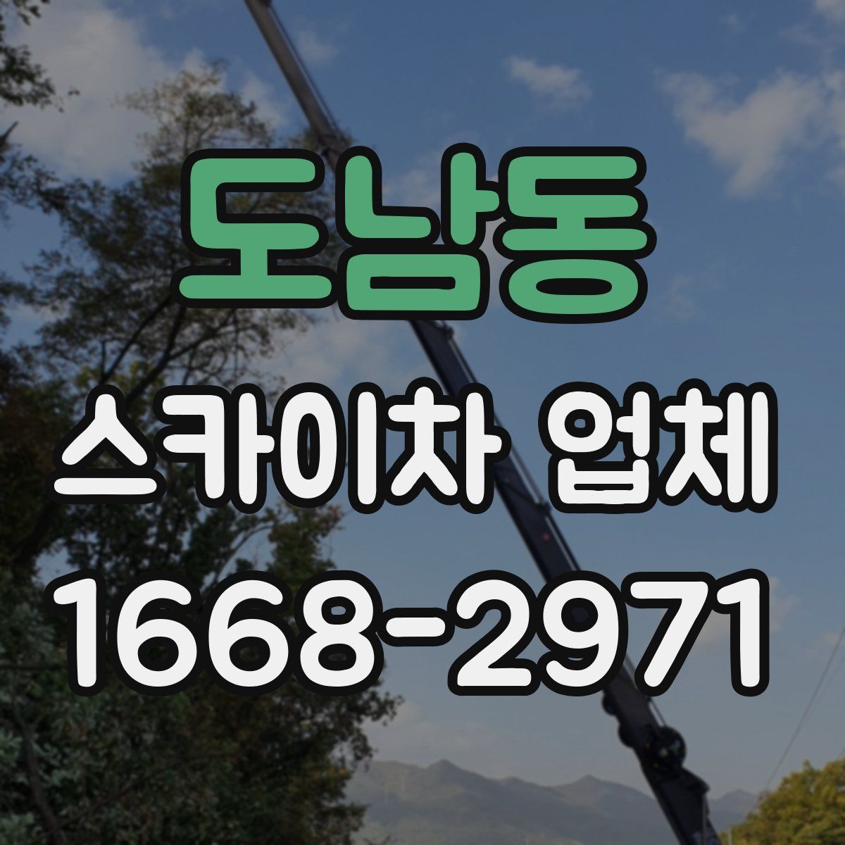도남동 스카이차 업체