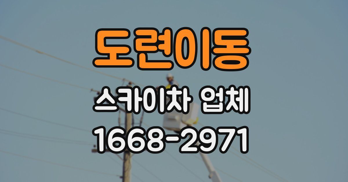 도련이동 스카이차 업체