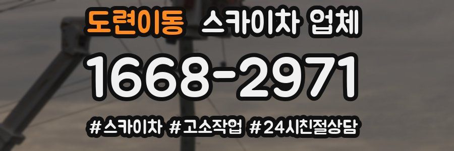 도련이동 스카이차 업체