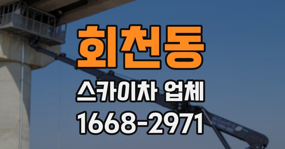 회천동 스카이차 업체