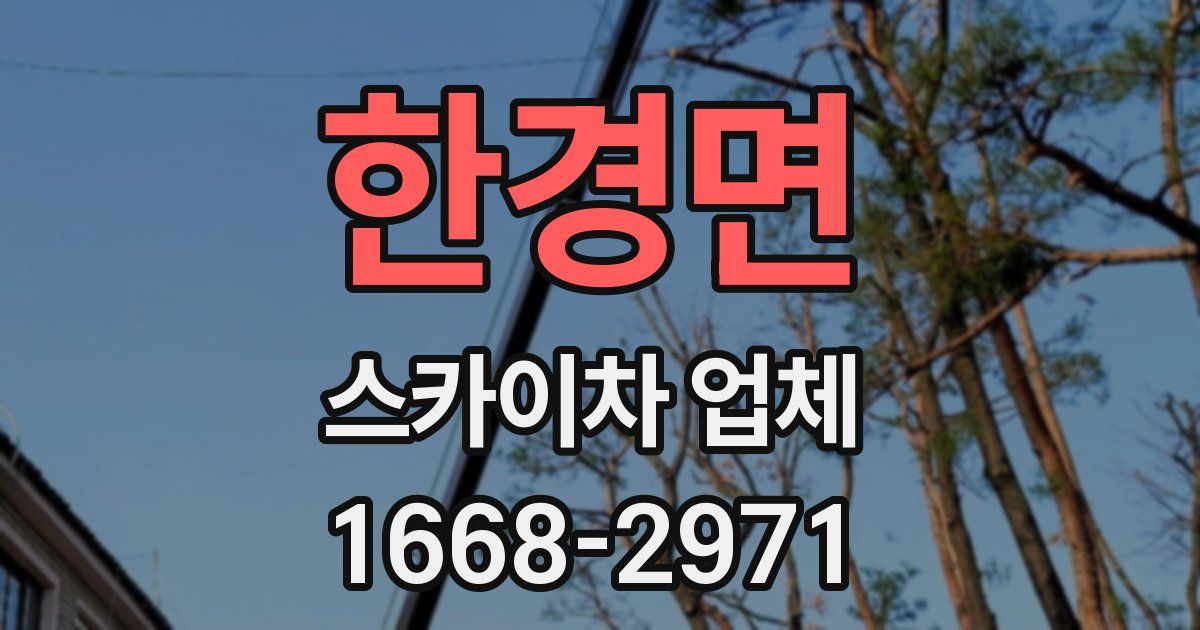 한경면 스카이차 업체