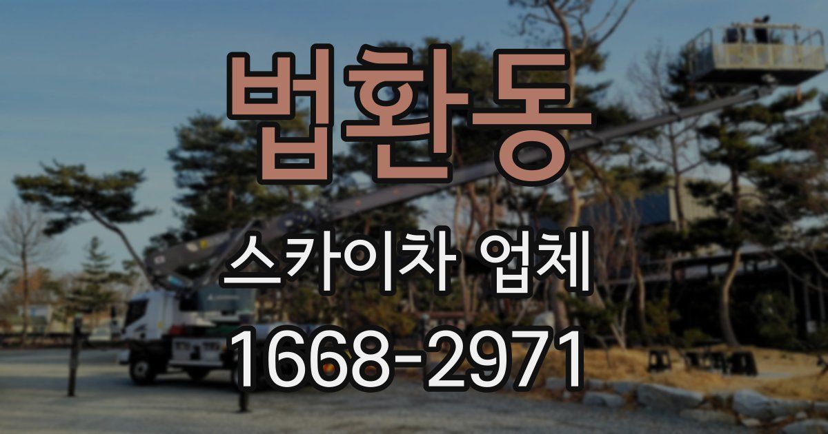 법환동 스카이차 업체