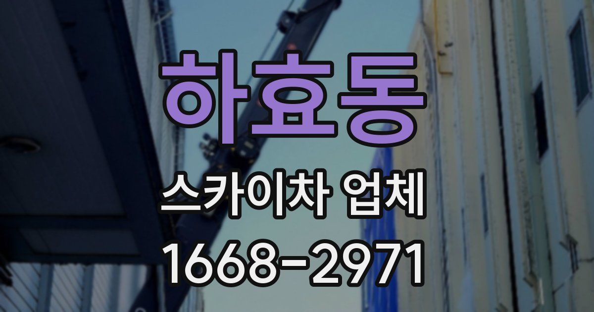 하효동 스카이차 업체