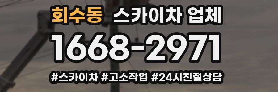 회수동 스카이차 업체