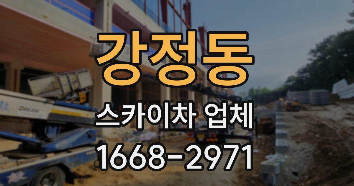 강정동 스카이차 업체