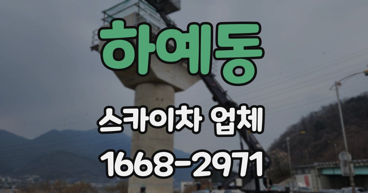 하예동 스카이차 업체