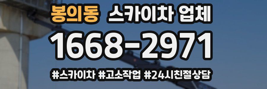 봉의동 스카이차 업체