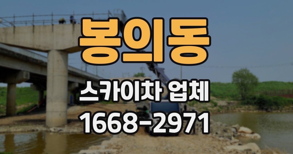 봉의동 스카이차 업체