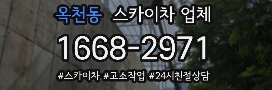 옥천동 스카이차 업체