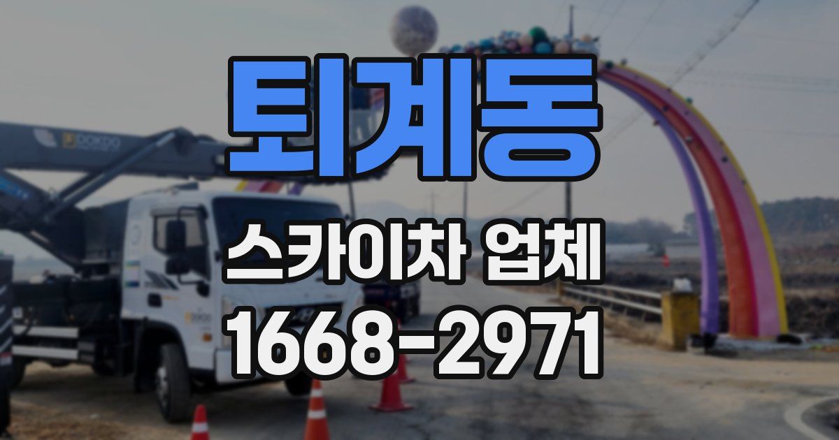 퇴계동 스카이차 업체