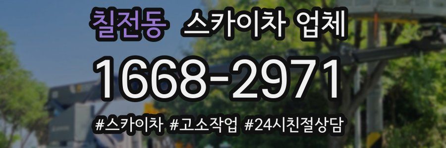 칠전동 스카이차 업체