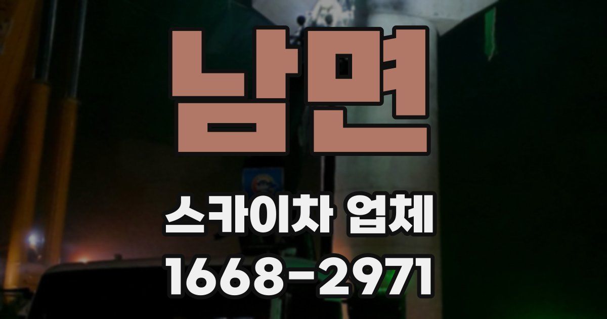 남면 스카이차 업체