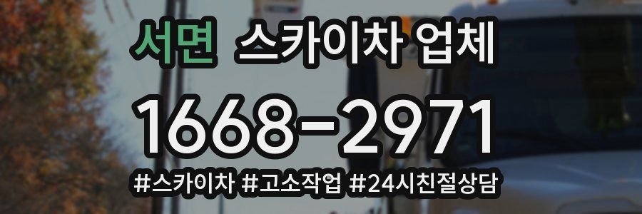 서면 스카이차 업체
