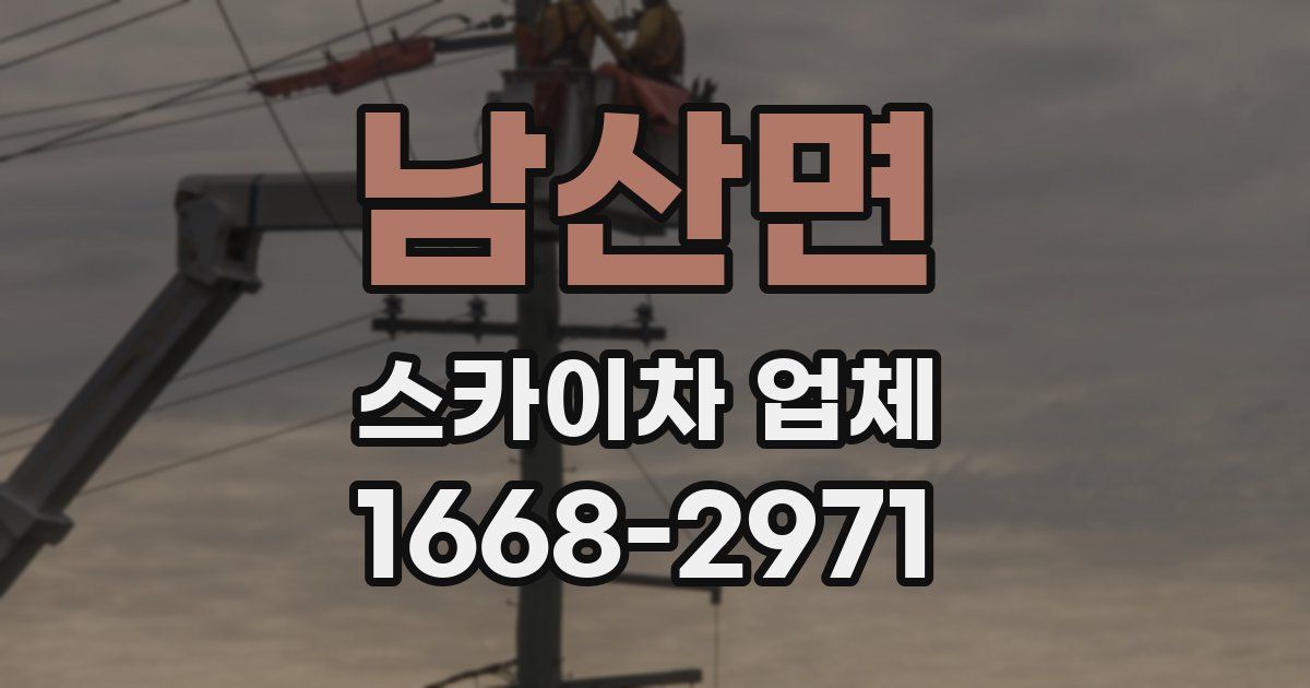 남산면 스카이차 업체
