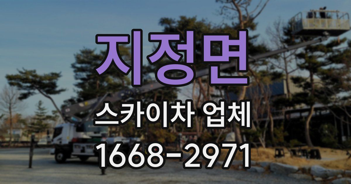 지정면 스카이차 업체