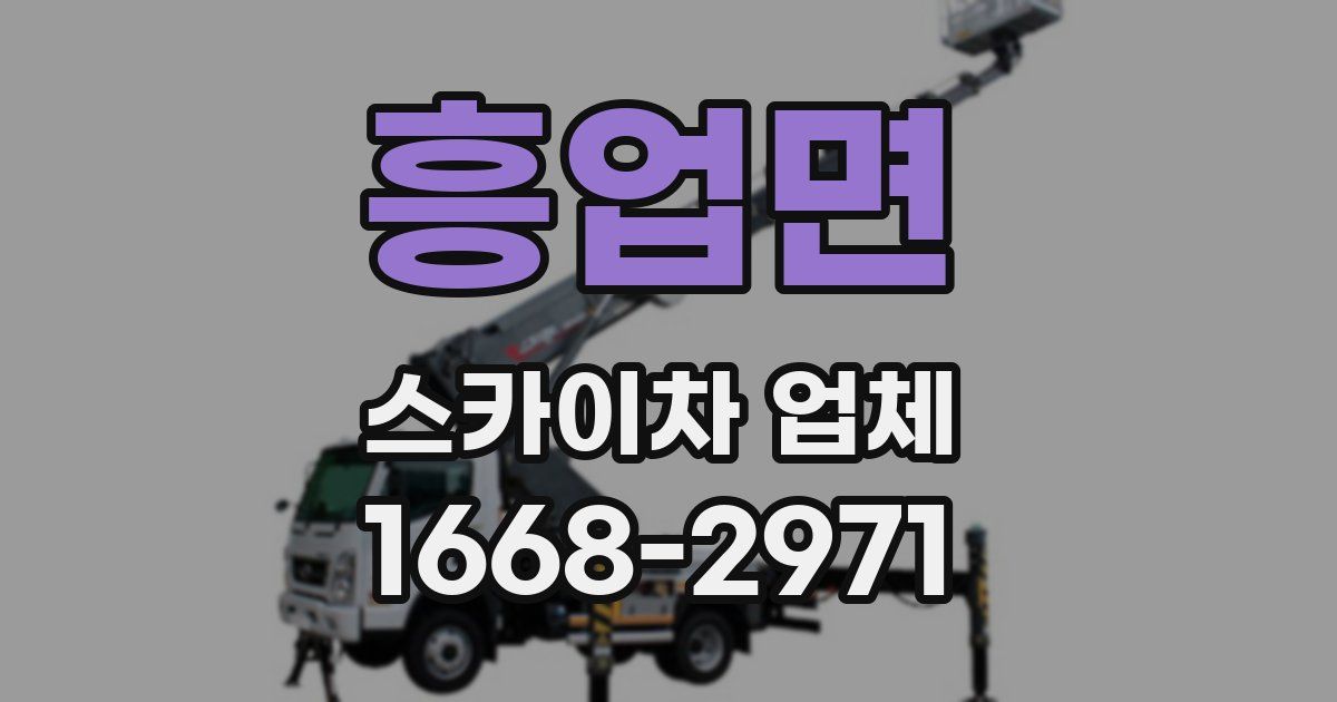 흥업면 스카이차 업체