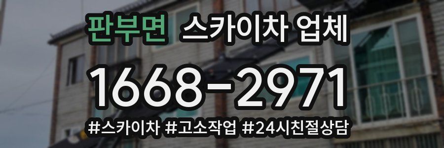 판부면 스카이차 업체