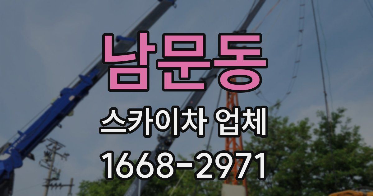 남문동 스카이차 업체