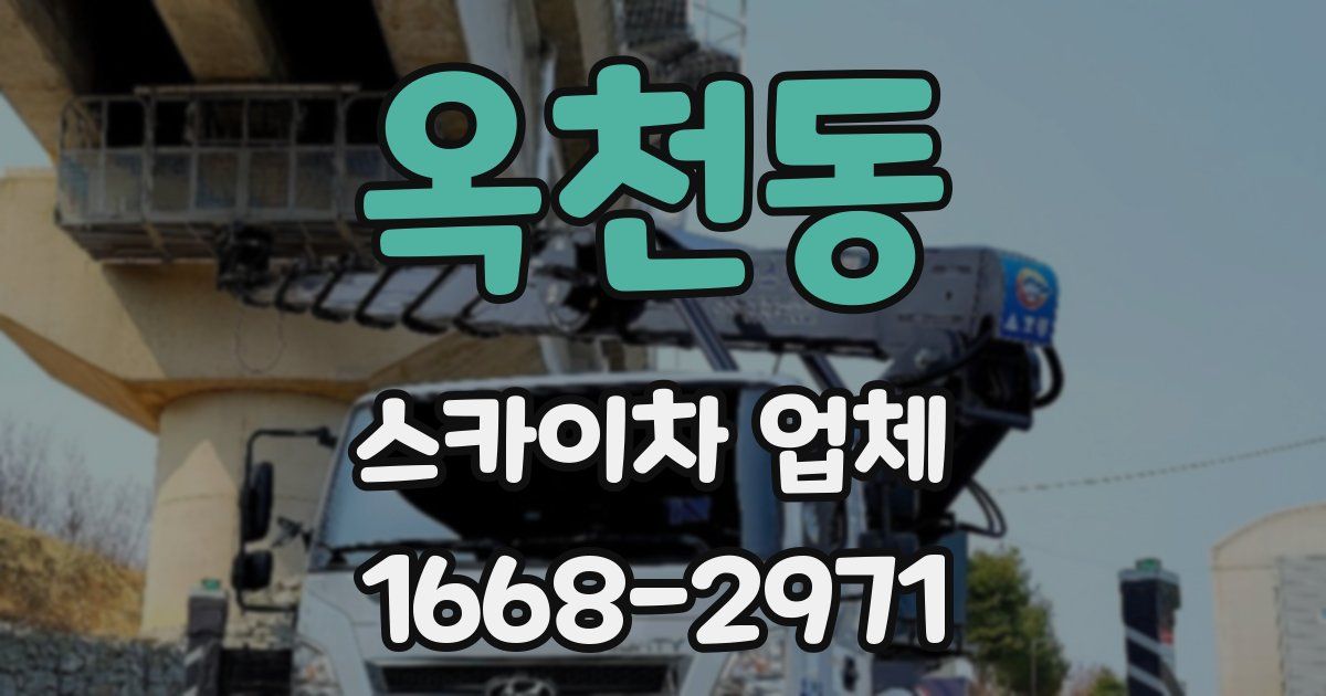옥천동 스카이차 업체