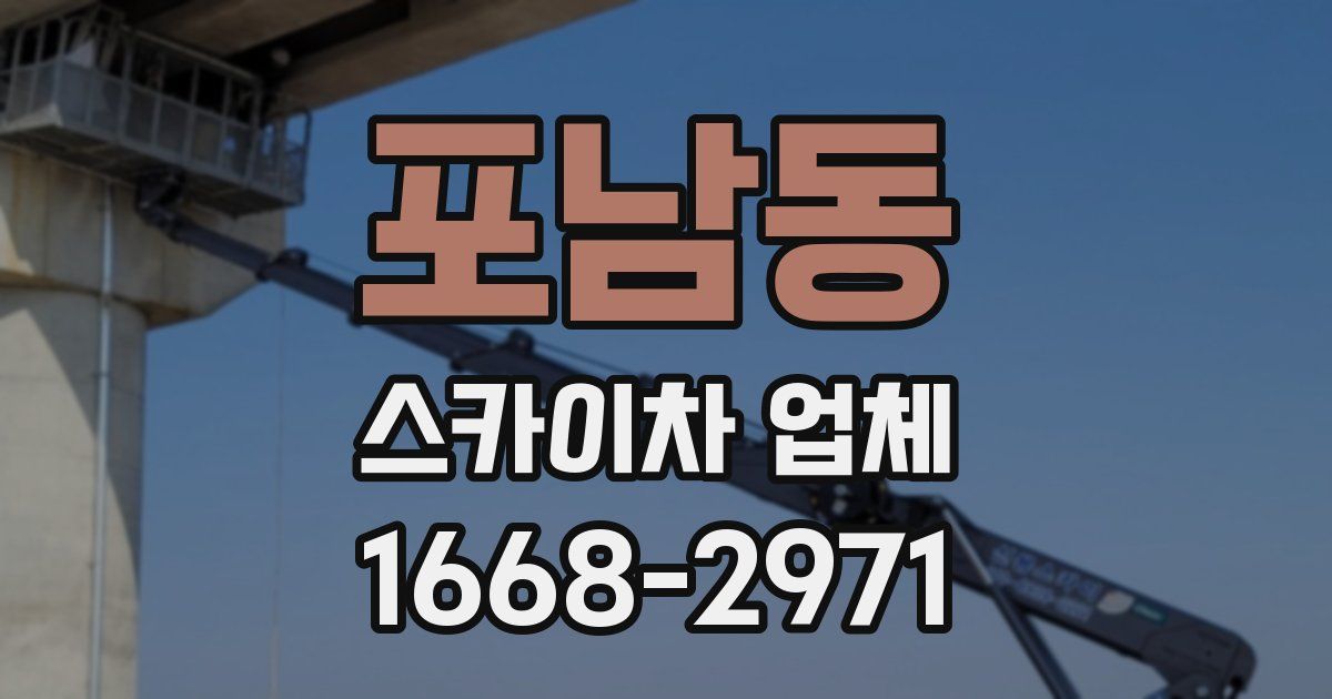 포남동 스카이차 업체