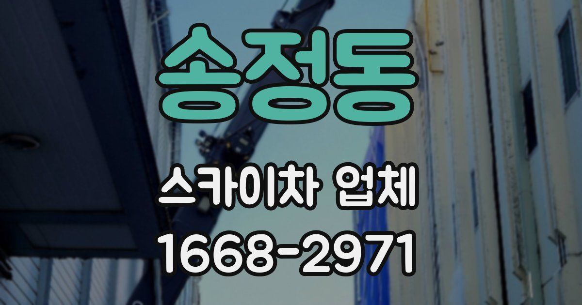송정동 스카이차 업체