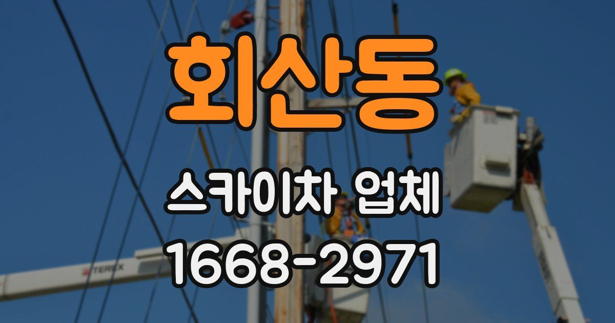 회산동 스카이차 업체
