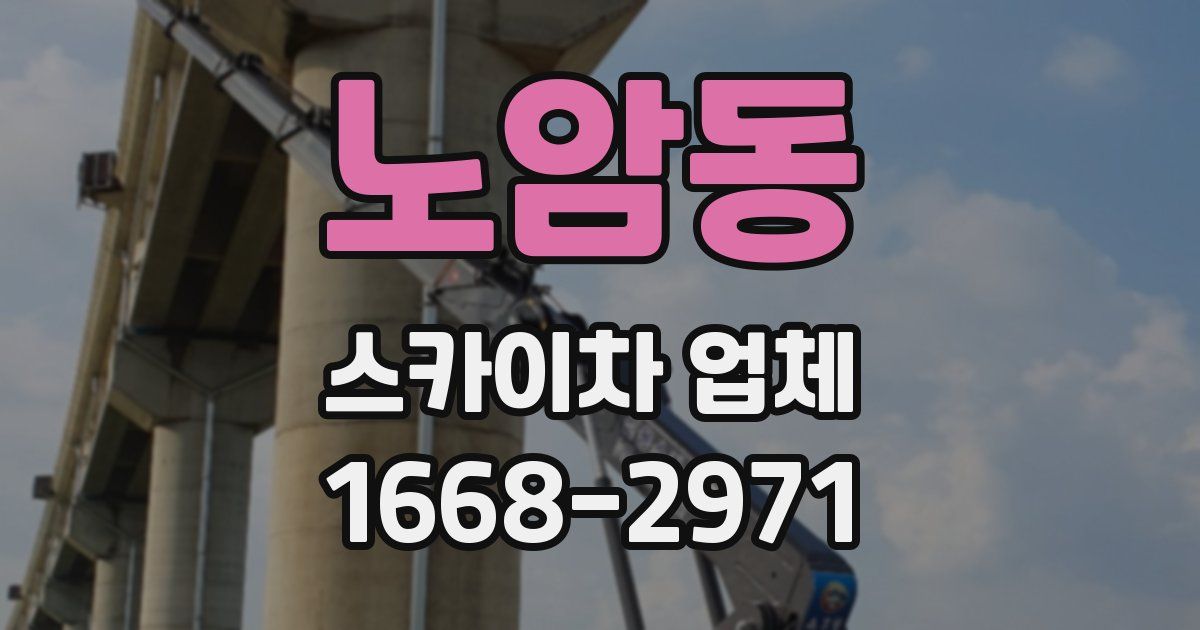 노암동 스카이차 업체