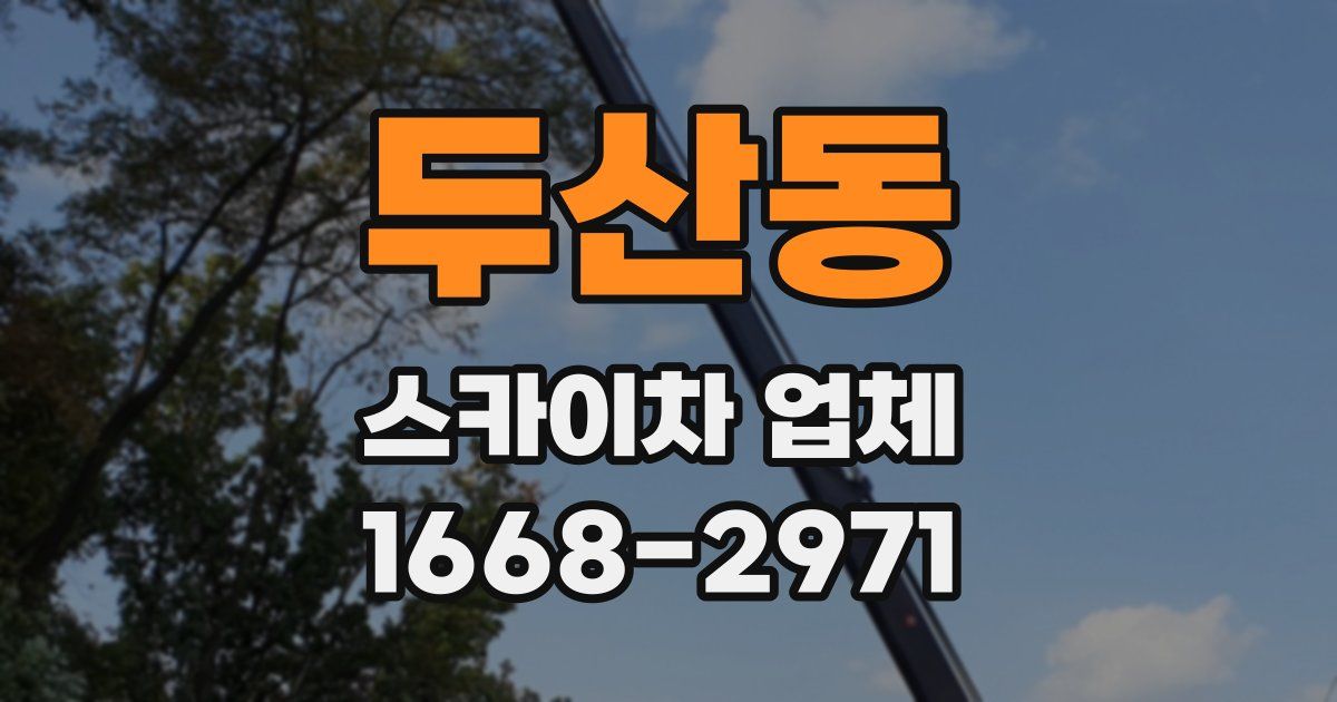 두산동 스카이차 업체