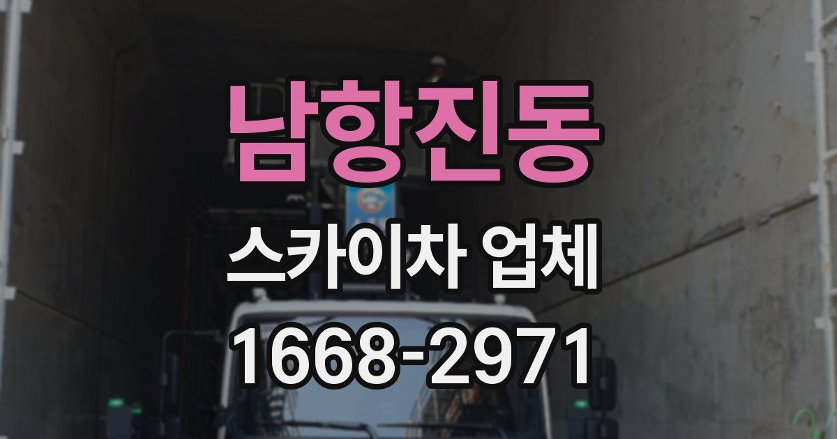 남항진동 스카이차 업체