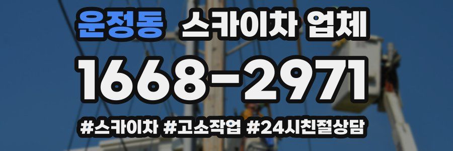 운정동 스카이차 업체